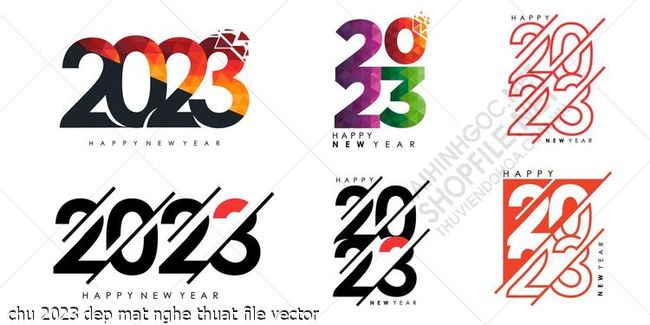 chu 2023 dep mat nghe thuat file vector
